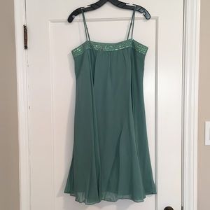 BCBG Green Silk Dress
